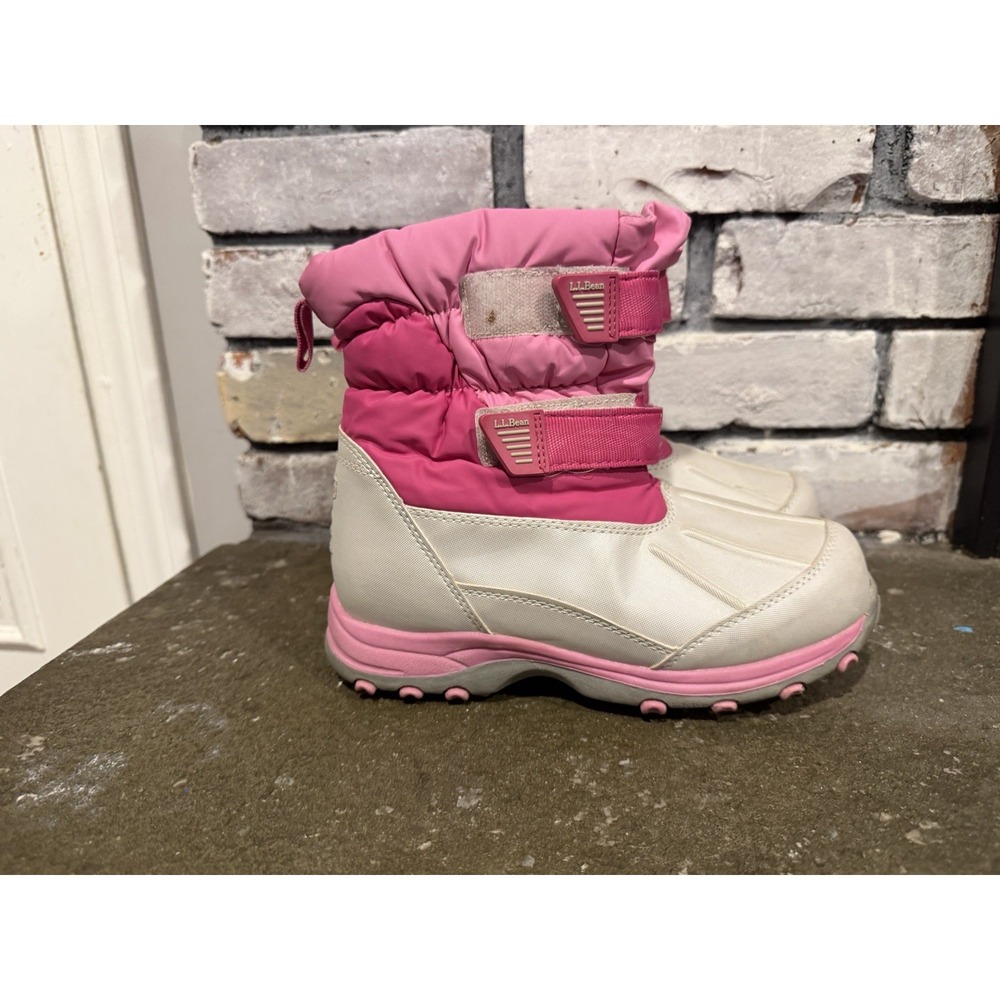 L.L Bean Kids Winter Boots Pink Item 289143 Size 2 Waterproof Warm Outdoor